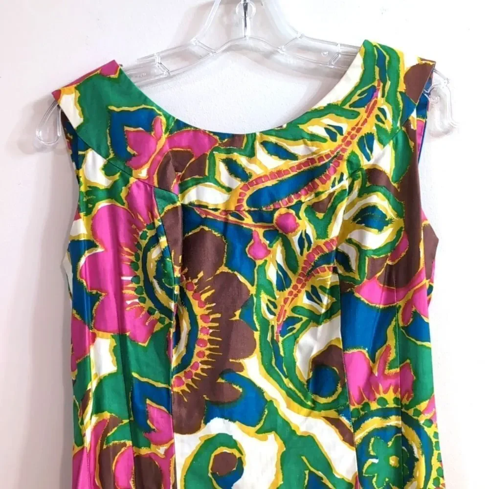 Vintage Tori Richard Honolulu Printed Cotton Maxi Dress - Picture 3 of 7